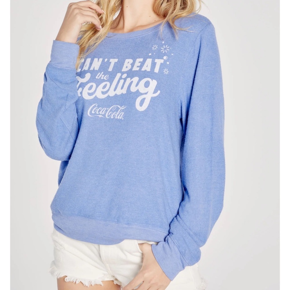 Wildfox Baggy‎ Beach Jumper “Can’t Beat The Feeling” Coca Cola nwt